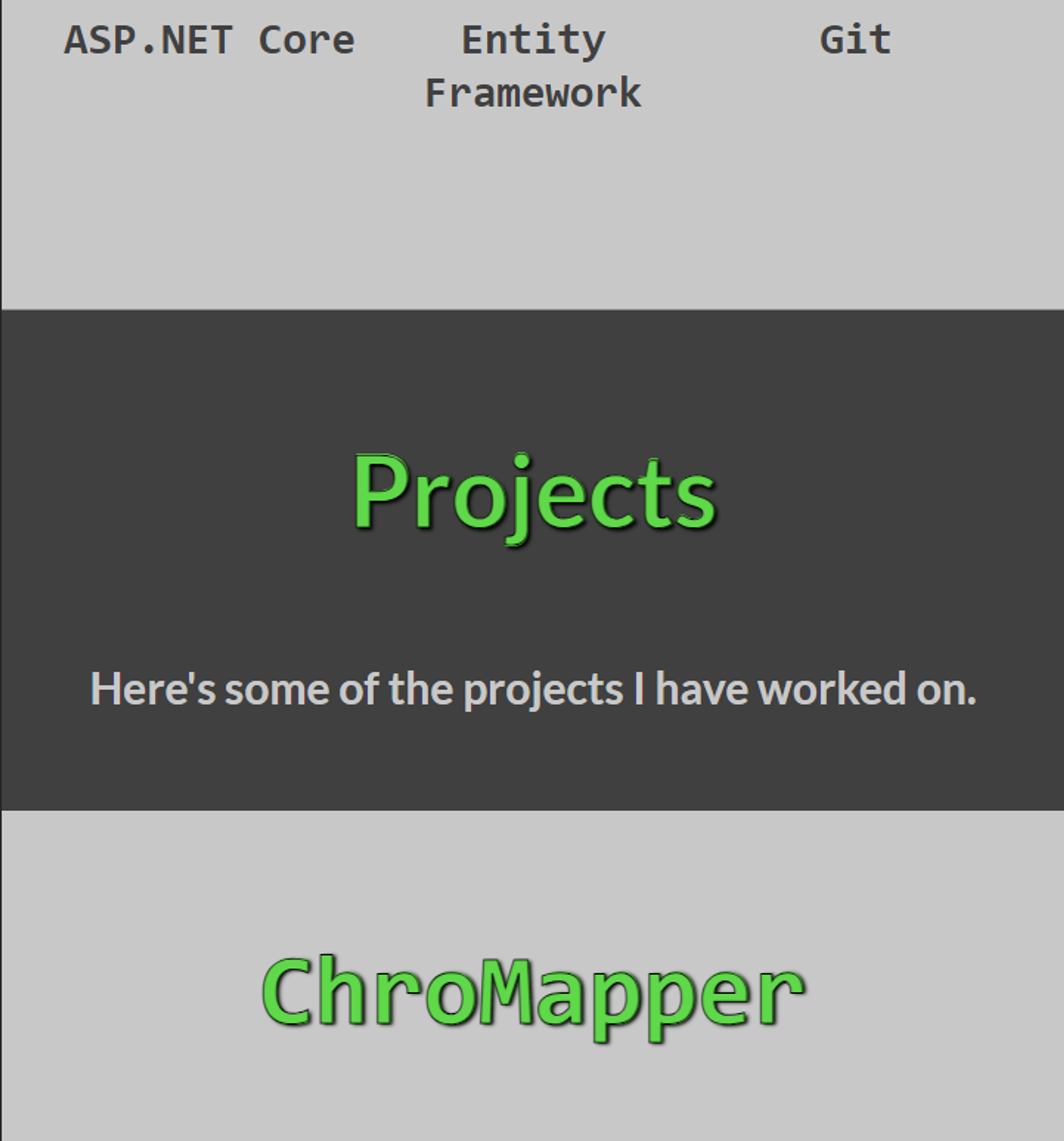 New project title section (Tablet)