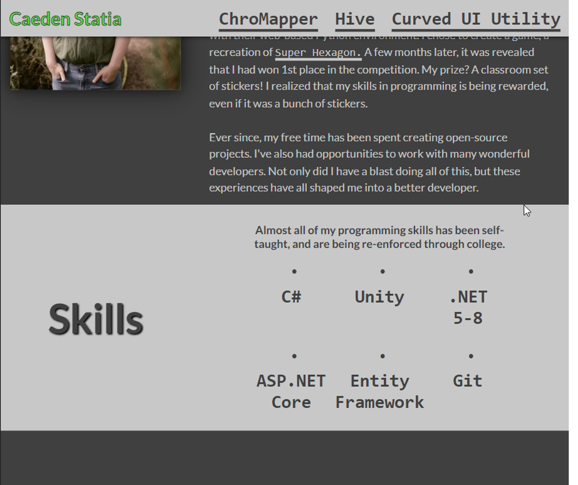 New skills section (Laptop)